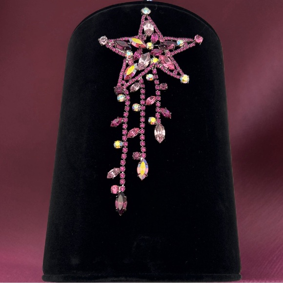 🔶NICKY BUTLER FASHION COLLECTION Multi Crystal Shooting Star Brooch Pin NEW NB - Picture 2 of 11